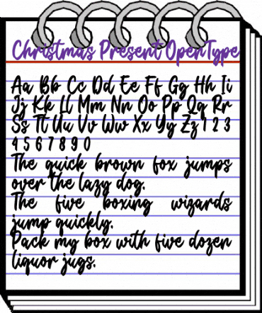 Christmas Present Regular animated font preview