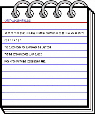 Christmas Holiday Regular animated font preview