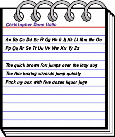 Christopher Done Italic Christopher Done Italic animated font preview Christopher Done Italic Christopher Done Italic animated font preview