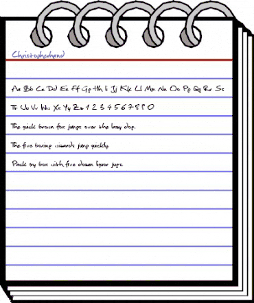 Christopherhand Regular animated font preview Christopherhand Regular animated font preview