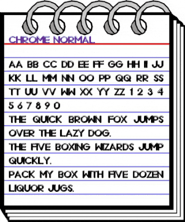 Chrome Regular animated font preview