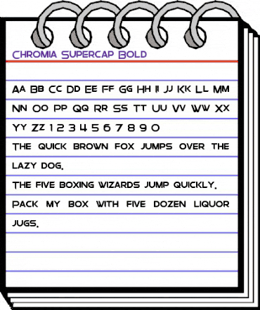 Chromia Supercap Bold animated font preview
