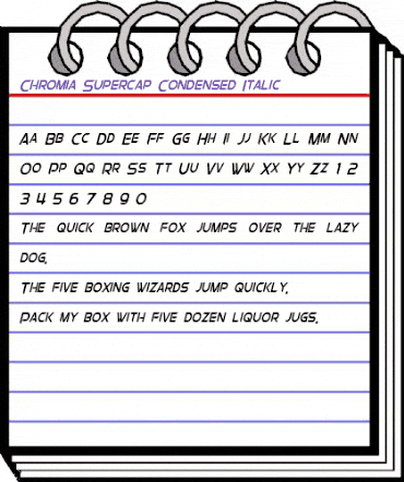 Chromia Supercap Condensed Italic animated font preview Chromia Supercap Condensed Italic animated font preview