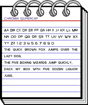 Chromia Supercap Regular animated font preview