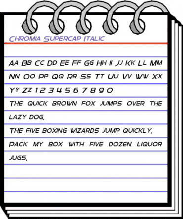 Chromia Supercap Italic animated font preview