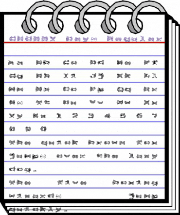 CHUBBY Days Regular Regular animated font preview