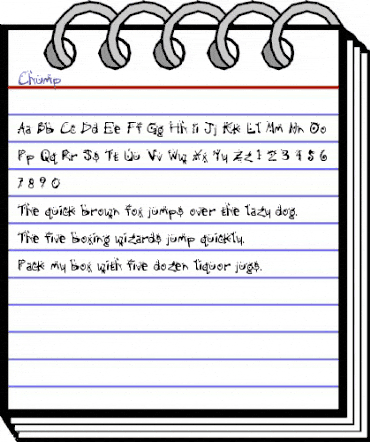 Chump Regular animated font preview