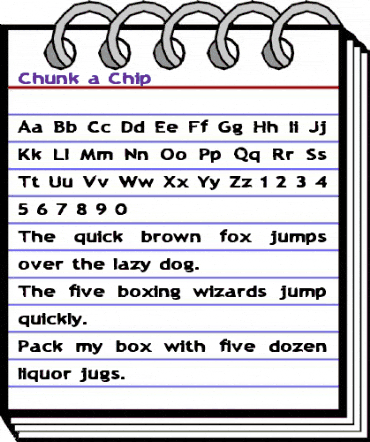 Chunk-a-Chip Regular animated font preview