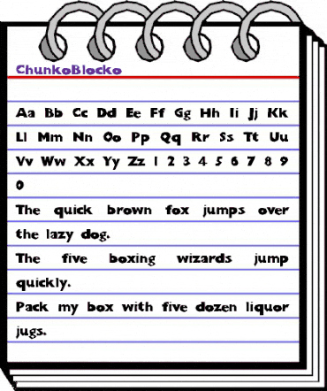 ChunkoBlocko Regular animated font preview
