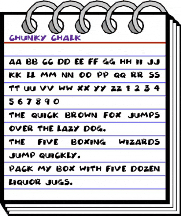 Chunky Chalk Regular animated font preview