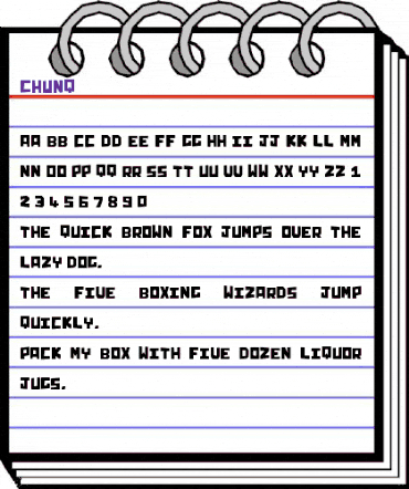 Chunq Regular animated font preview