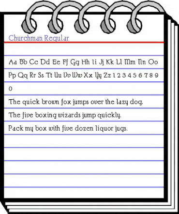 Churchman Regular animated font preview Churchman Regular animated font preview