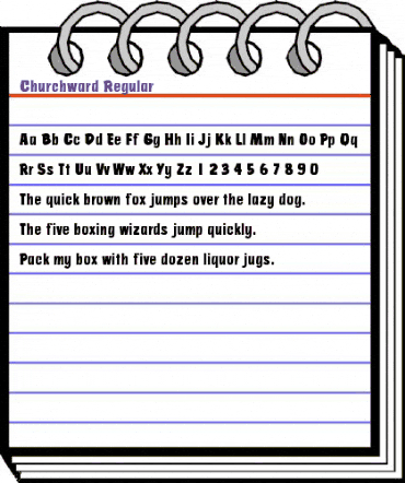 Churchward Regular animated font preview Churchward Regular animated font preview