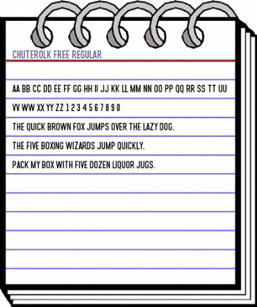 CHUTEROLK Free Regular animated font preview CHUTEROLK Free Regular animated font preview