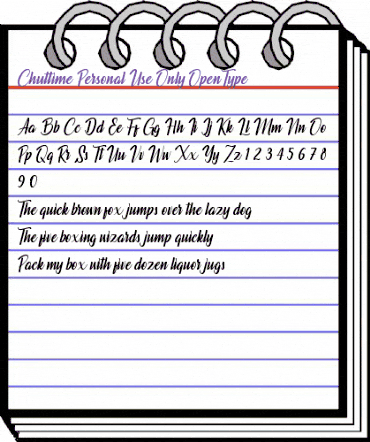 Chuttime Personal Use Only Regular animated font preview