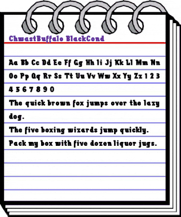 ChwastBuffalo-BlackCond Regular animated font preview