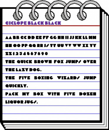 Ciclope Black Black animated font preview Ciclope Black Black animated font preview