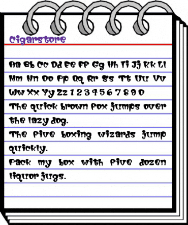 Cigarstore Regular animated font preview Cigarstore Regular animated font preview