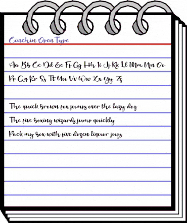 Cinchin Regular animated font preview