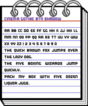 Cinema Gothic BTN Shadow Regular animated font preview Cinema Gothic BTN Shadow Regular animated font preview