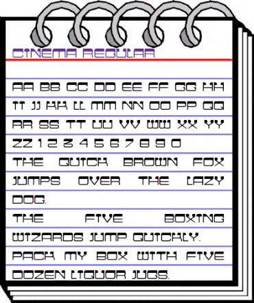 Cinema Regular animated font preview Cinema Regular animated font preview