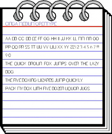 Cinga Medium animated font preview Cinga Medium animated font preview