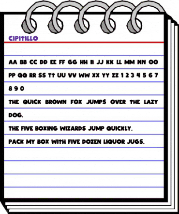 Cipitillo Regular animated font preview Cipitillo Regular animated font preview