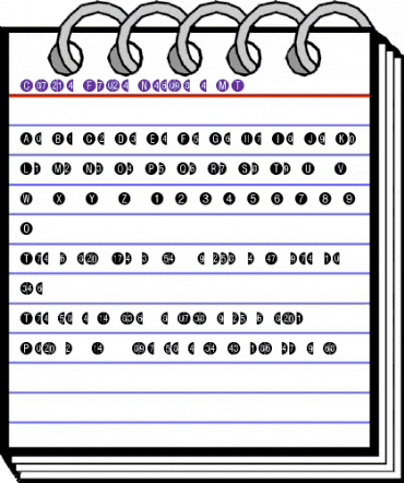 Circle Frame Negative MT Regular animated font preview