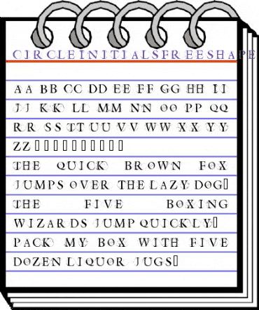 CircleInitialsFreeshape Regular animated font preview
