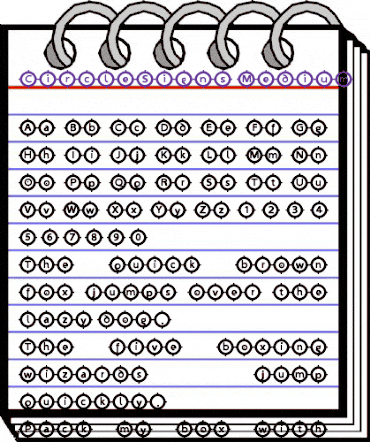 CircleSigns Regular animated font preview CircleSigns Regular animated font preview