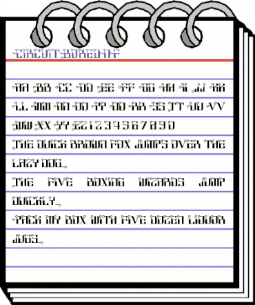 CircuitBoredNF Regular animated font preview CircuitBoredNF Regular animated font preview