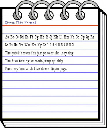 Circus Thin Normal animated font preview Circus Thin Normal animated font preview
