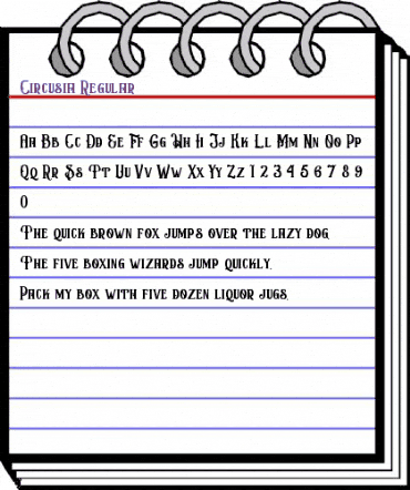 Circusia Regular animated font preview