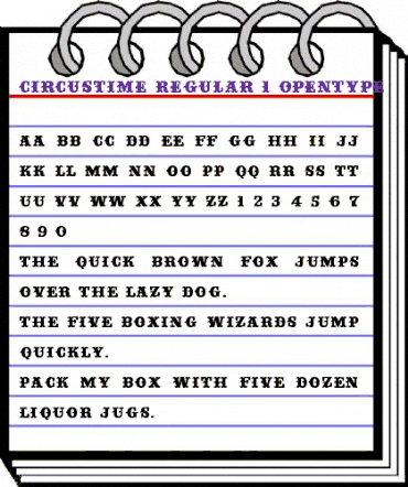 Circustime Regular animated font preview Circustime Regular animated font preview