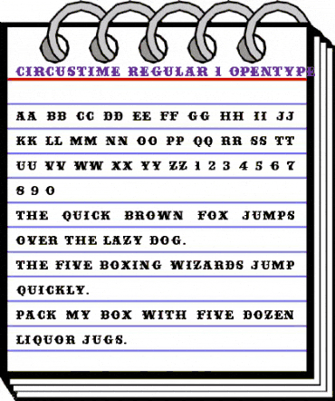 Circustime Regular animated font preview