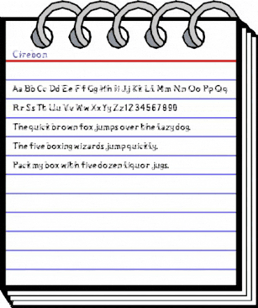 Cirebon Regular animated font preview