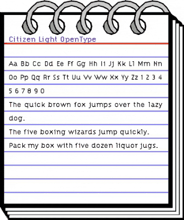 Citizen-Light Light animated font preview