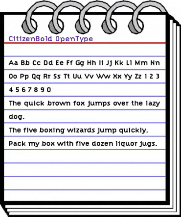 CitizenBold Regular animated font preview CitizenBold Regular animated font preview