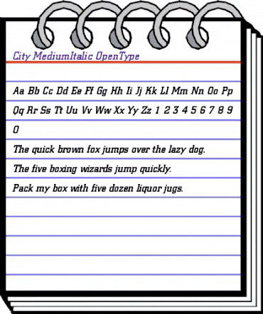 Berthold City Medium Italic animated font preview Berthold City Medium Italic animated font preview