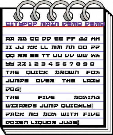 Citypop Main DEMO Regular animated font preview