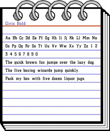 Civic Bold animated font preview Civic Bold animated font preview