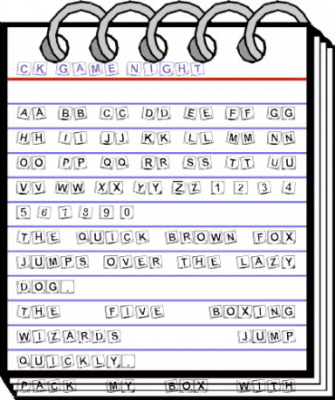 CK Game Night Regular animated font preview CK Game Night Regular animated font preview