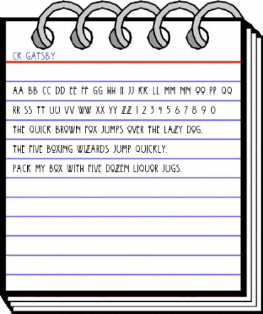 CK Gatsby Regular animated font preview