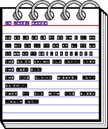 CK Label Maker Regular animated font preview CK Label Maker Regular animated font preview