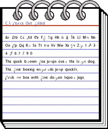 CK Peace Out filled Regular animated font preview CK Peace Out filled Regular animated font preview