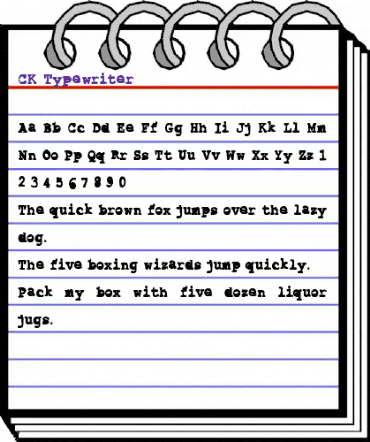 CK Typewriter Regular animated font preview