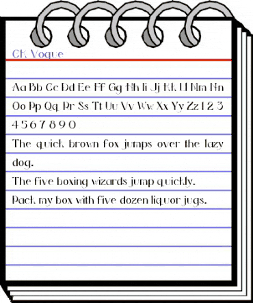 CK Vogue Regular animated font preview CK Vogue Regular animated font preview