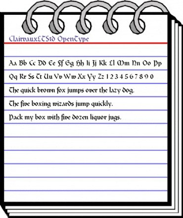 Clairvaux LT Std Roman animated font preview Clairvaux LT Std Roman animated font preview