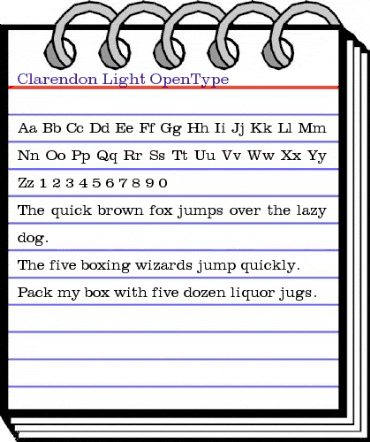 Clarendon Light animated font preview