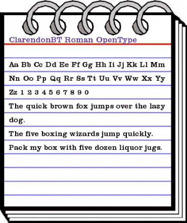 Clarendon Regular animated font preview Clarendon Regular animated font preview